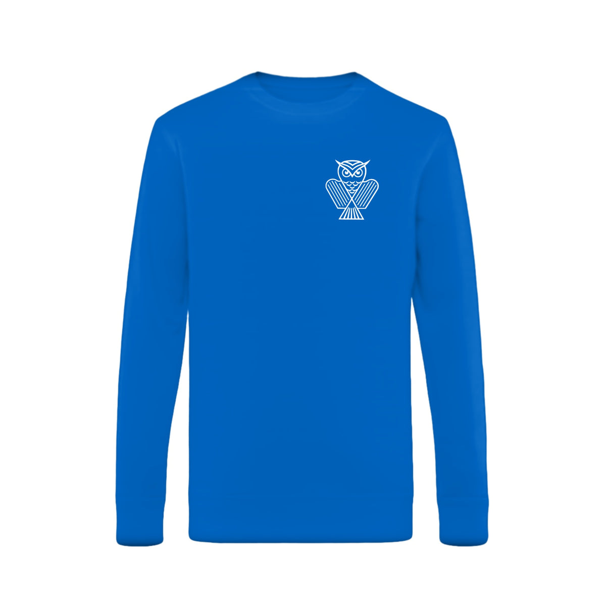 KG Eule Basic Sweat Crewneck BYB – Intense Blue – Vorderseite