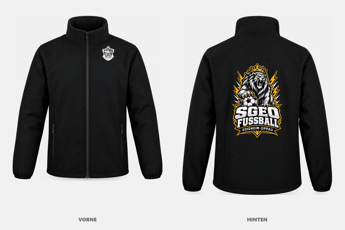 SG Edigheim-Oppau Softshelljacke Motiv Löwe – vorne und hinten