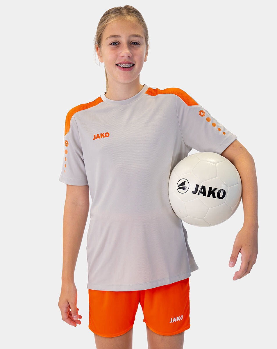 JAKO Trikot Power KA soft grey/neonorange