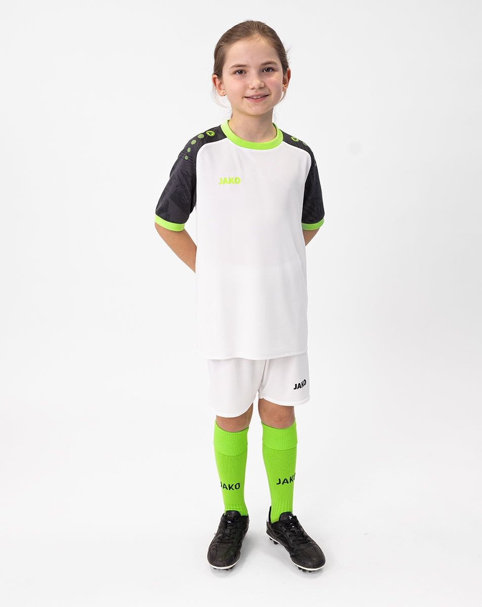 JAKO Trikot Iconic KA weiß/schwarz/neongrün