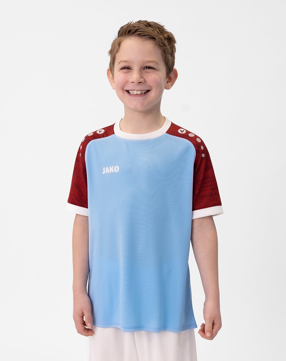 JAKO Trikot Iconic KA lightblue/weinrot