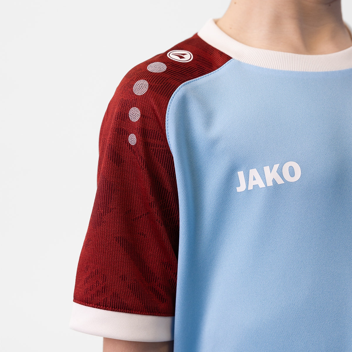 JAKO Trikot Iconic KA lightblue/weinrot