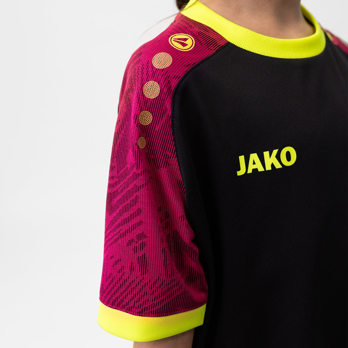 JAKO Trikot Iconic KA schwarz/pink/neongelb