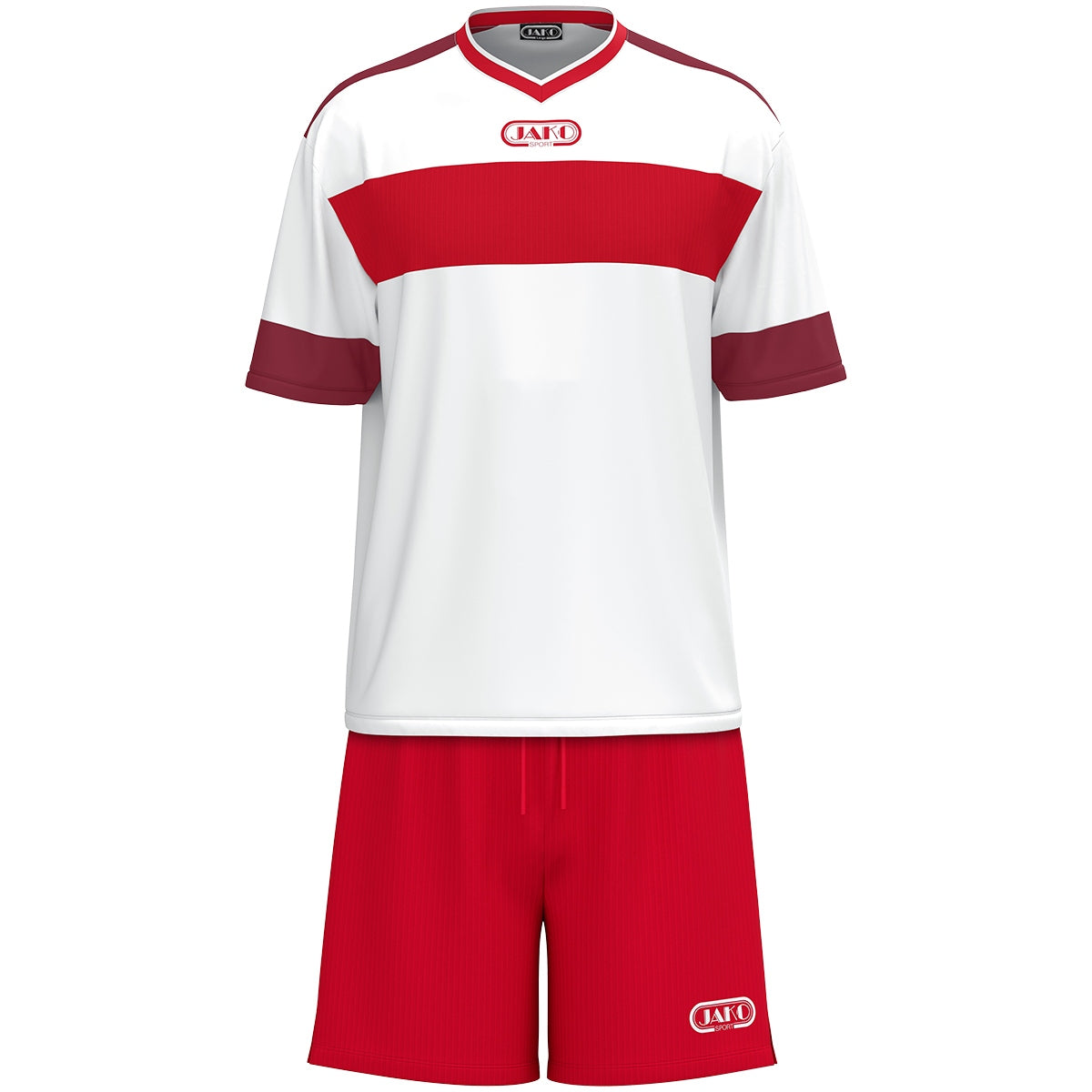 JAKO Trikot Club 92 KA weiß/rot/maroon