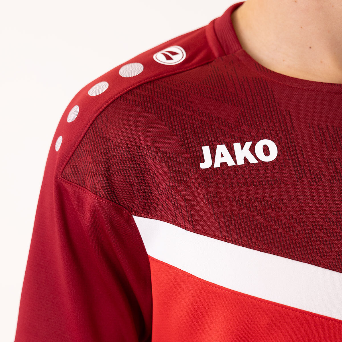 JAKO T-Shirt Iconic 6124 rot/weinrot