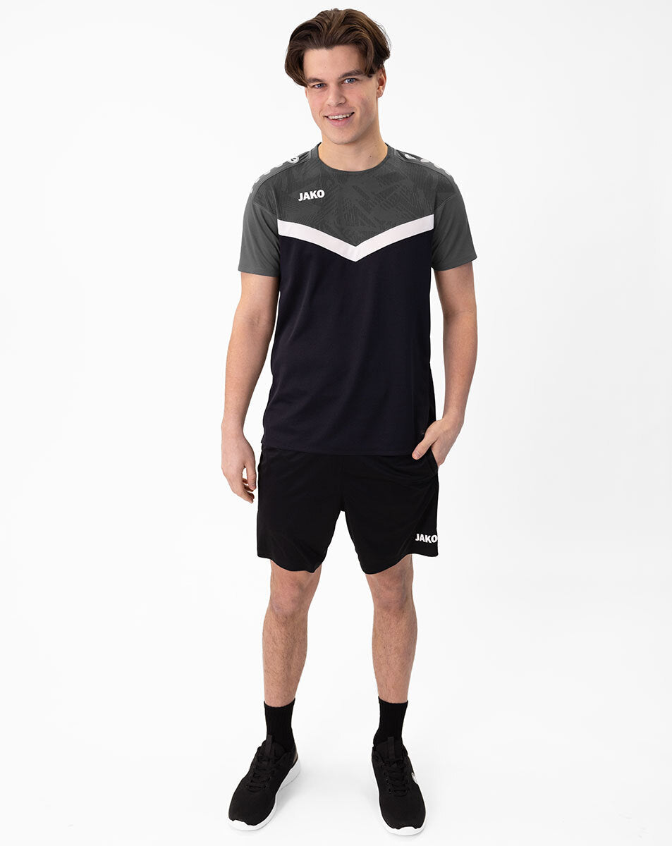 JAKO T-Shirt Iconic 6124 schwarz/anthrazit