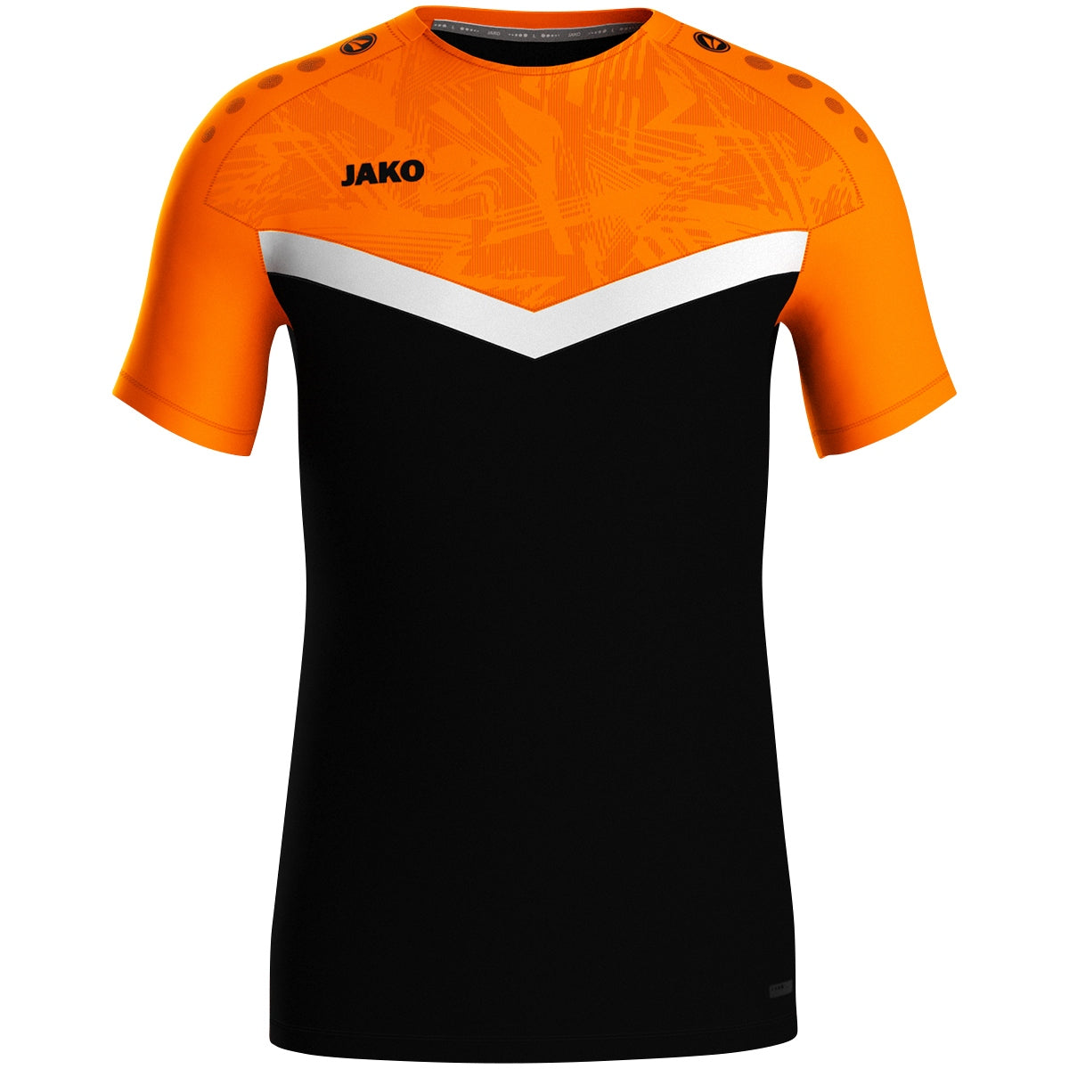 JAKO T-Shirt Iconic 6124 schwarz/neonorange