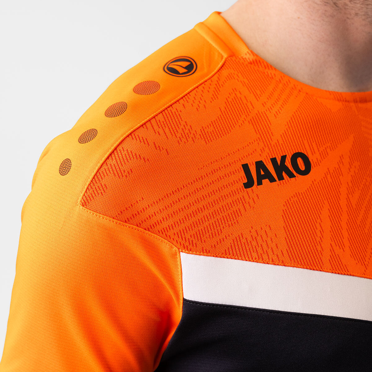 JAKO T-Shirt Iconic 6124 schwarz/neonorange