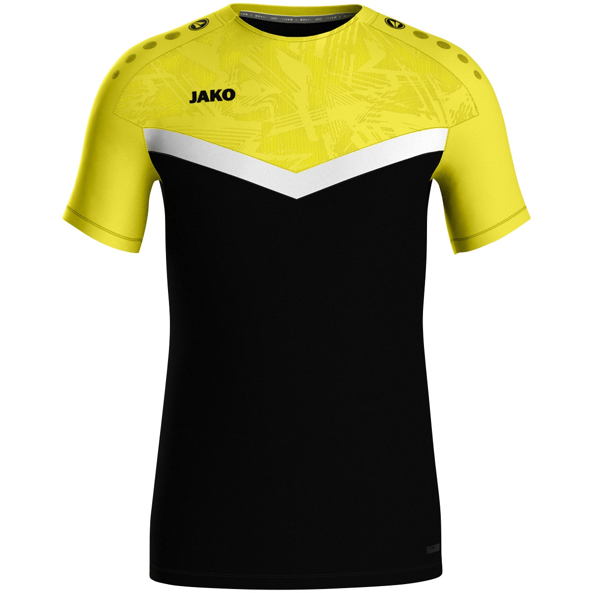 JAKO T-Shirt Iconic 6124 schwarz/soft yellow