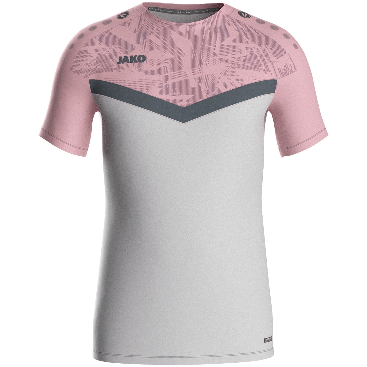 JAKO T-Shirt Iconic 6124 soft grey/dusky pink/anthra light