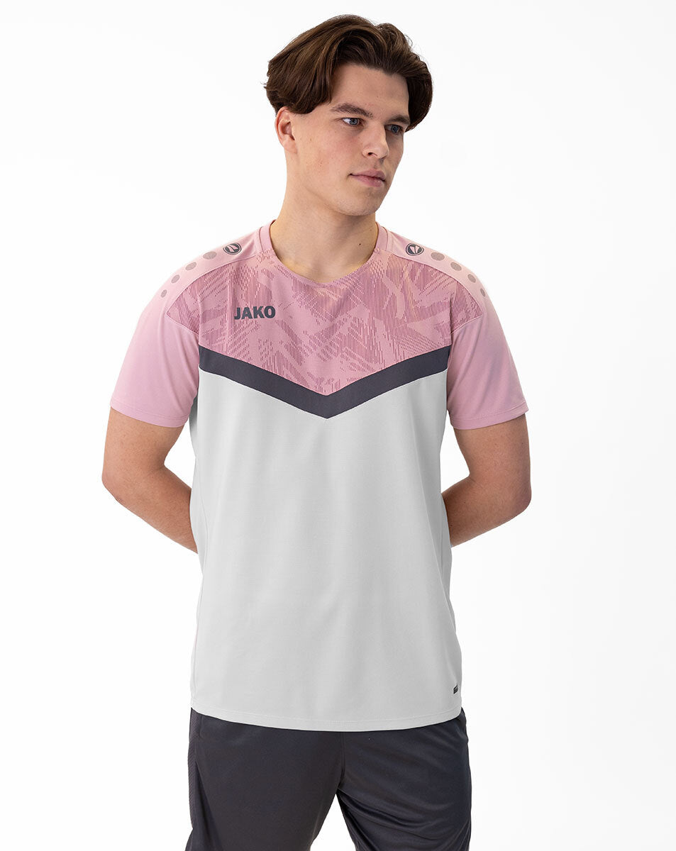 JAKO T-Shirt Iconic 6124 soft grey/dusky pink/anthra light