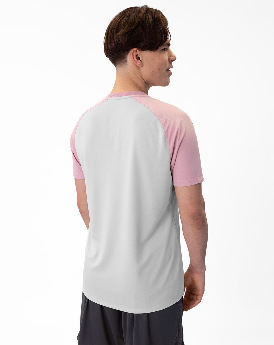 JAKO T-Shirt Iconic 6124 soft grey/dusky pink/anthra light