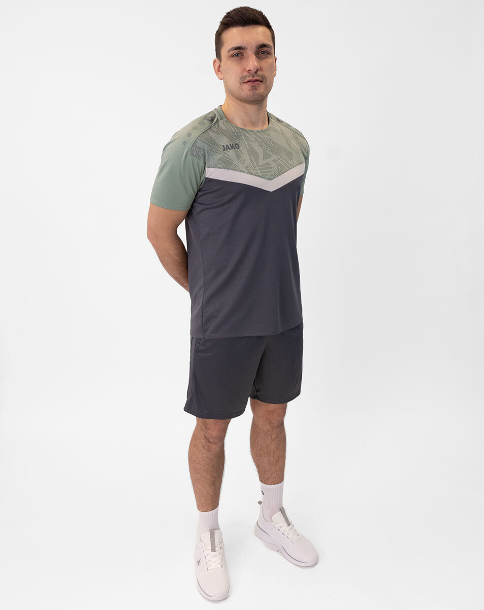 JAKO T-Shirt Iconic 6124 anthra light/mintgrün/soft grey