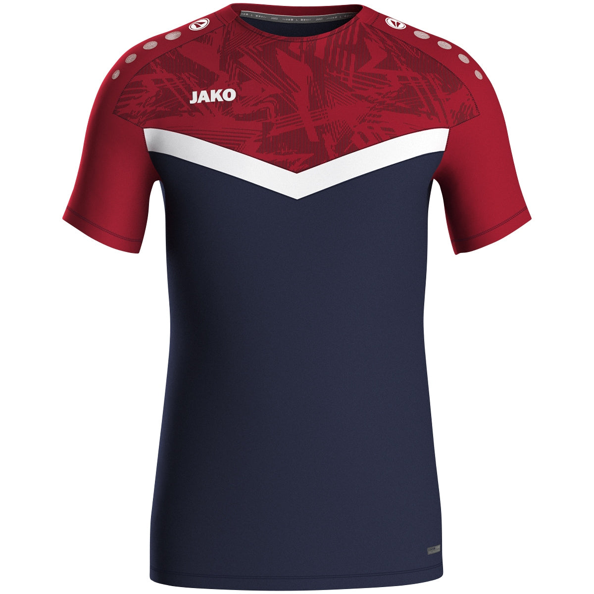 JAKO T-Shirt Iconic 6124 marine/chili rot