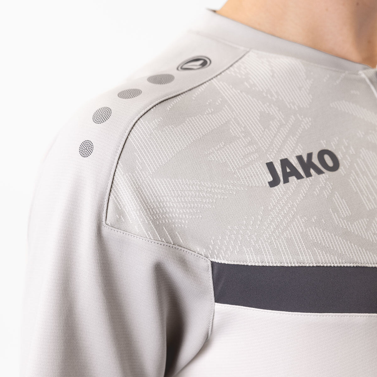 JAKO Polo Iconic 6324 weiß/soft grey/anthra light