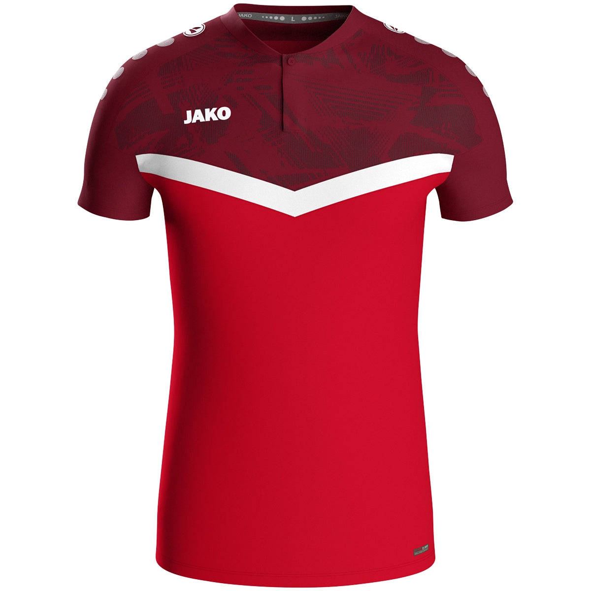 JAKO Polo Iconic 6324 rot/weinrot