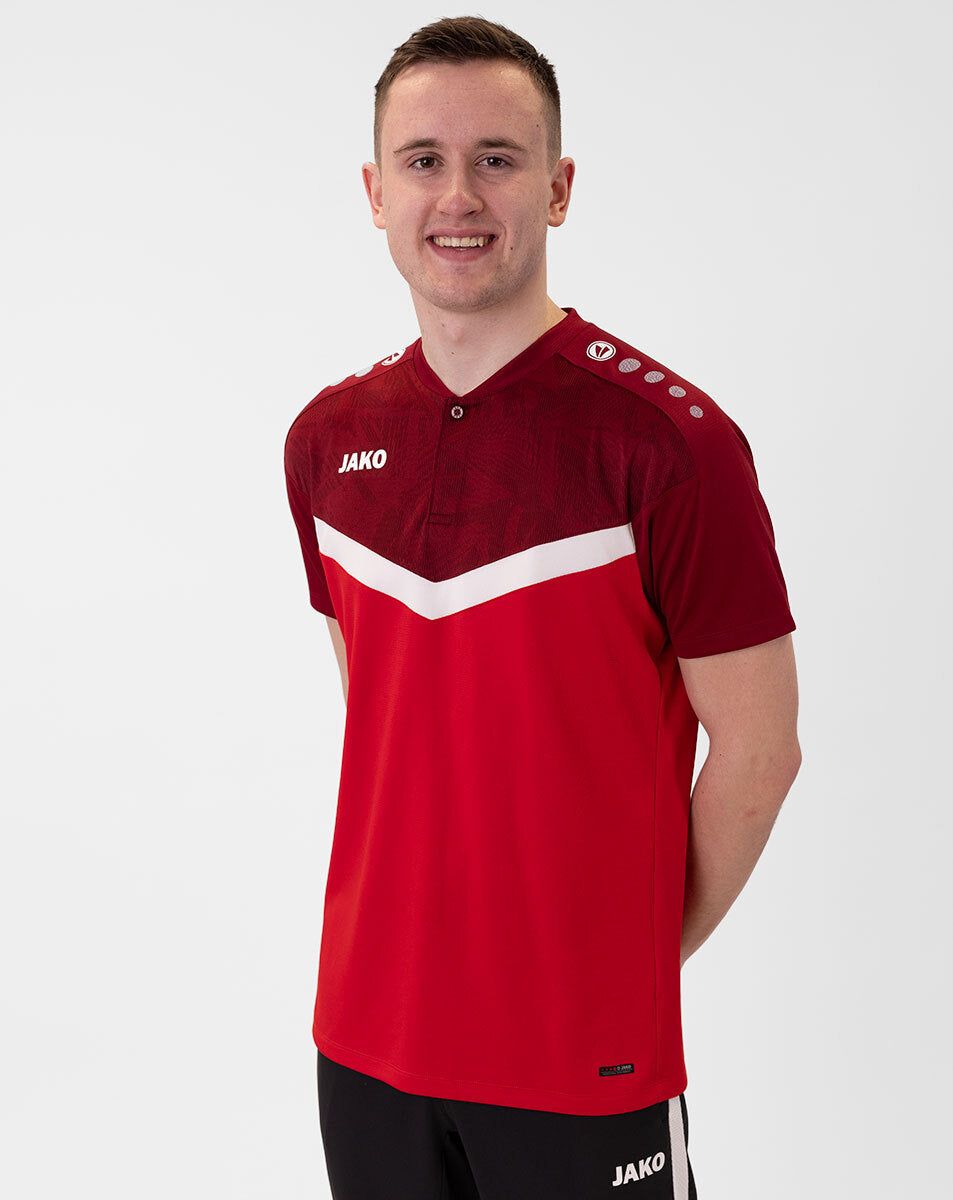 JAKO Polo Iconic 6324 rot/weinrot