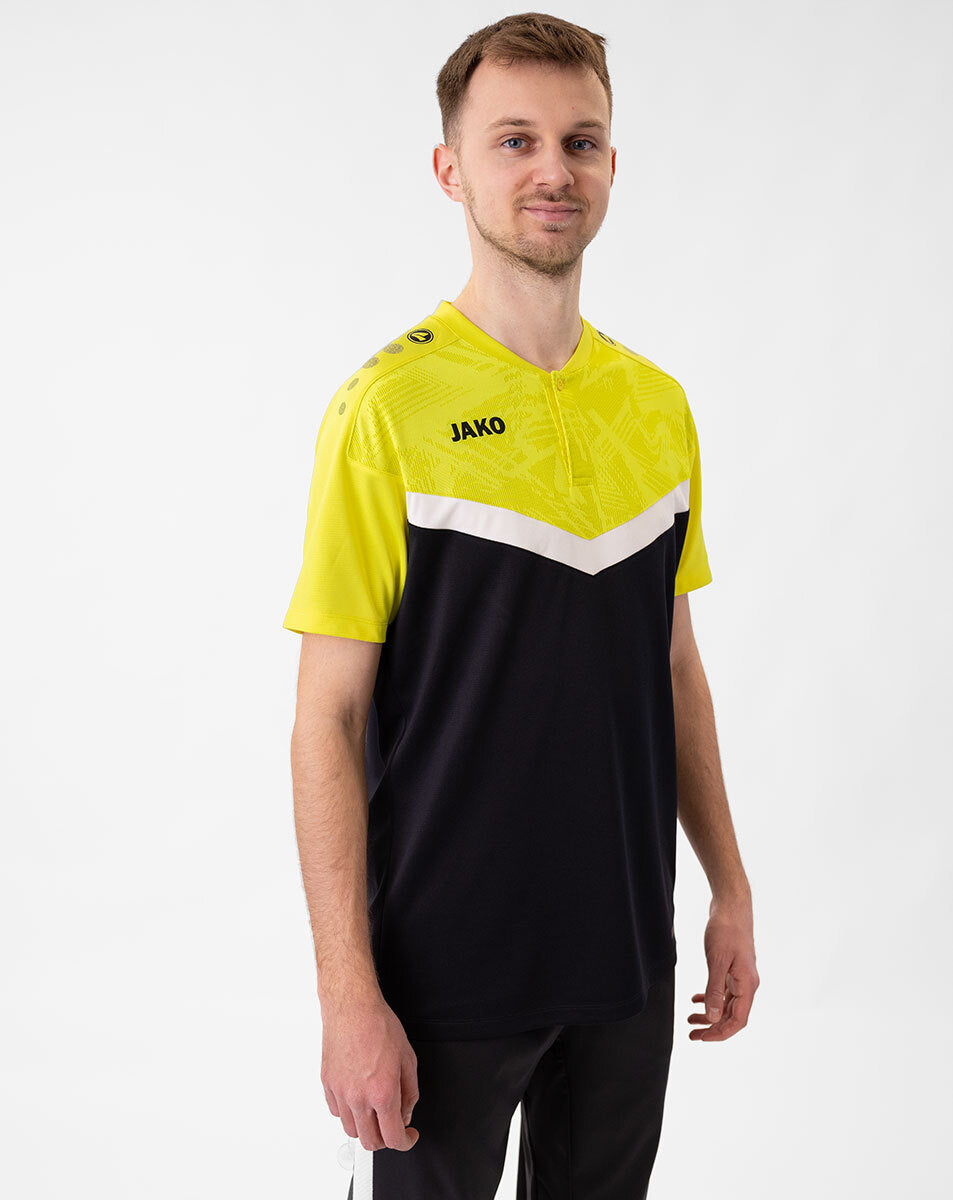 JAKO Polo Iconic 6324 schwarz/soft yellow