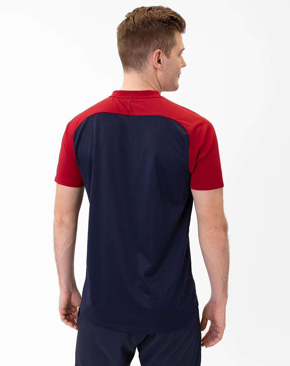 JAKO Polo Iconic 6324 marine/chili rot
