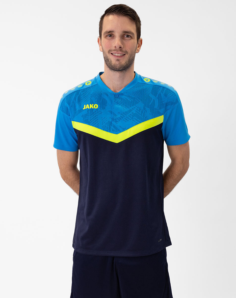 JAKO Polo Iconic 6324 marine/JAKO blau/neongelb