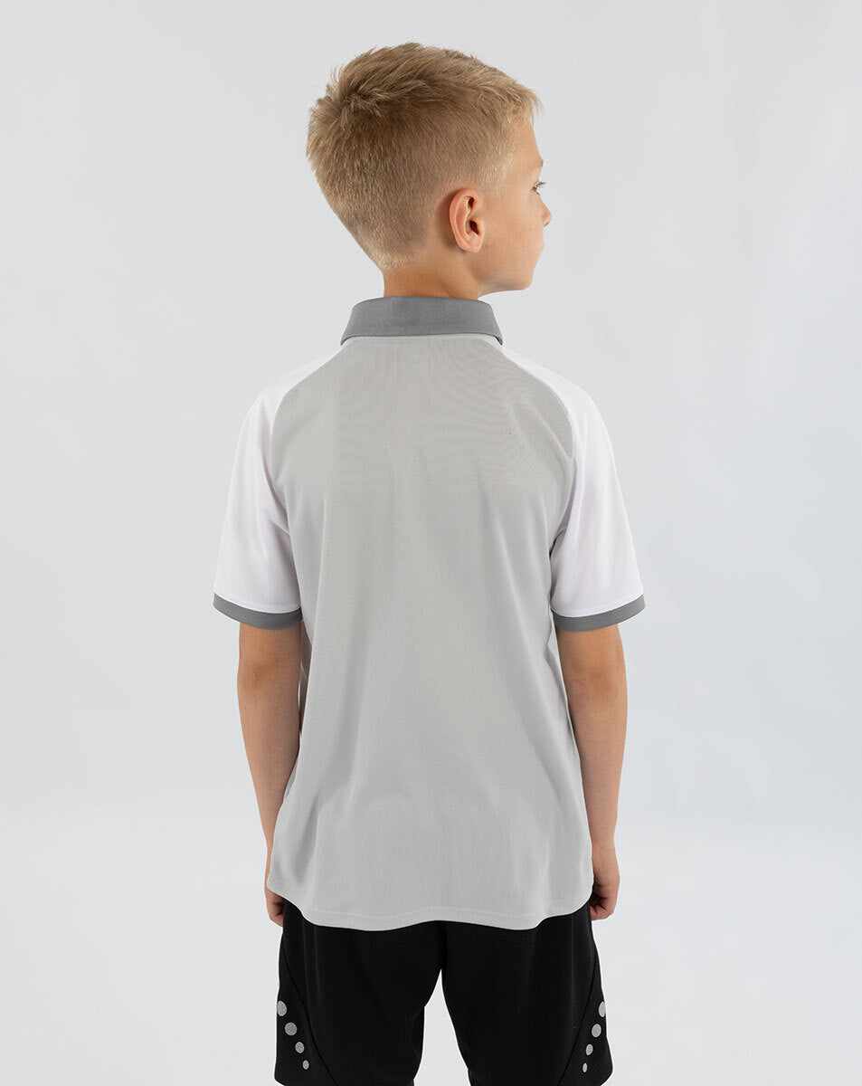 JAKO Polo Dynamic hellgrau/weiß/grau