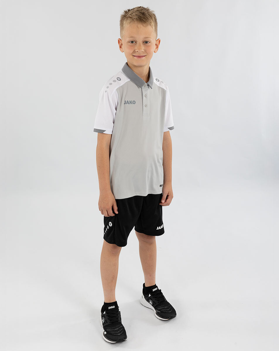 JAKO Polo Dynamic hellgrau/weiß/grau