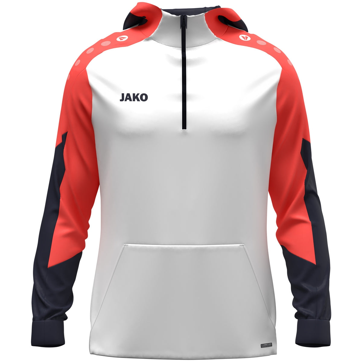 JAKO Zip Hoodie Dynamic weiß/coral/marine