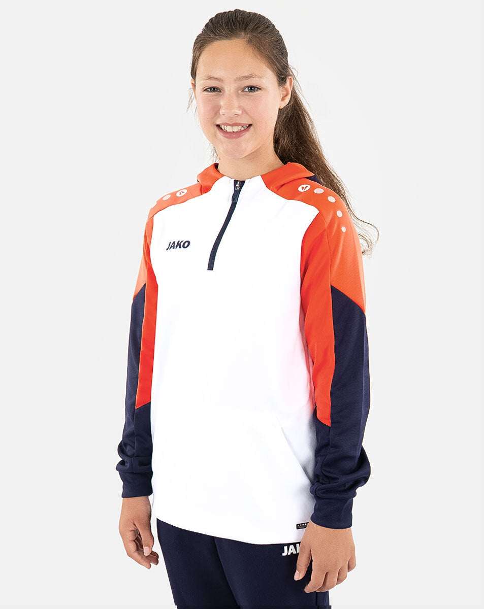 JAKO Zip Hoodie Dynamic weiß/coral/marine