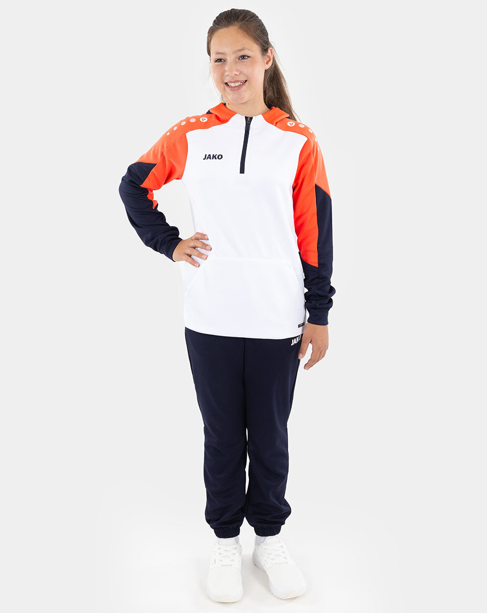 JAKO Zip Hoodie Dynamic weiß/coral/marine