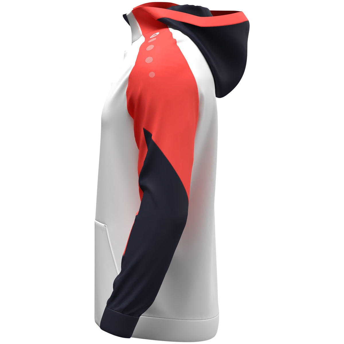 JAKO Zip Hoodie Dynamic weiß/coral/marine
