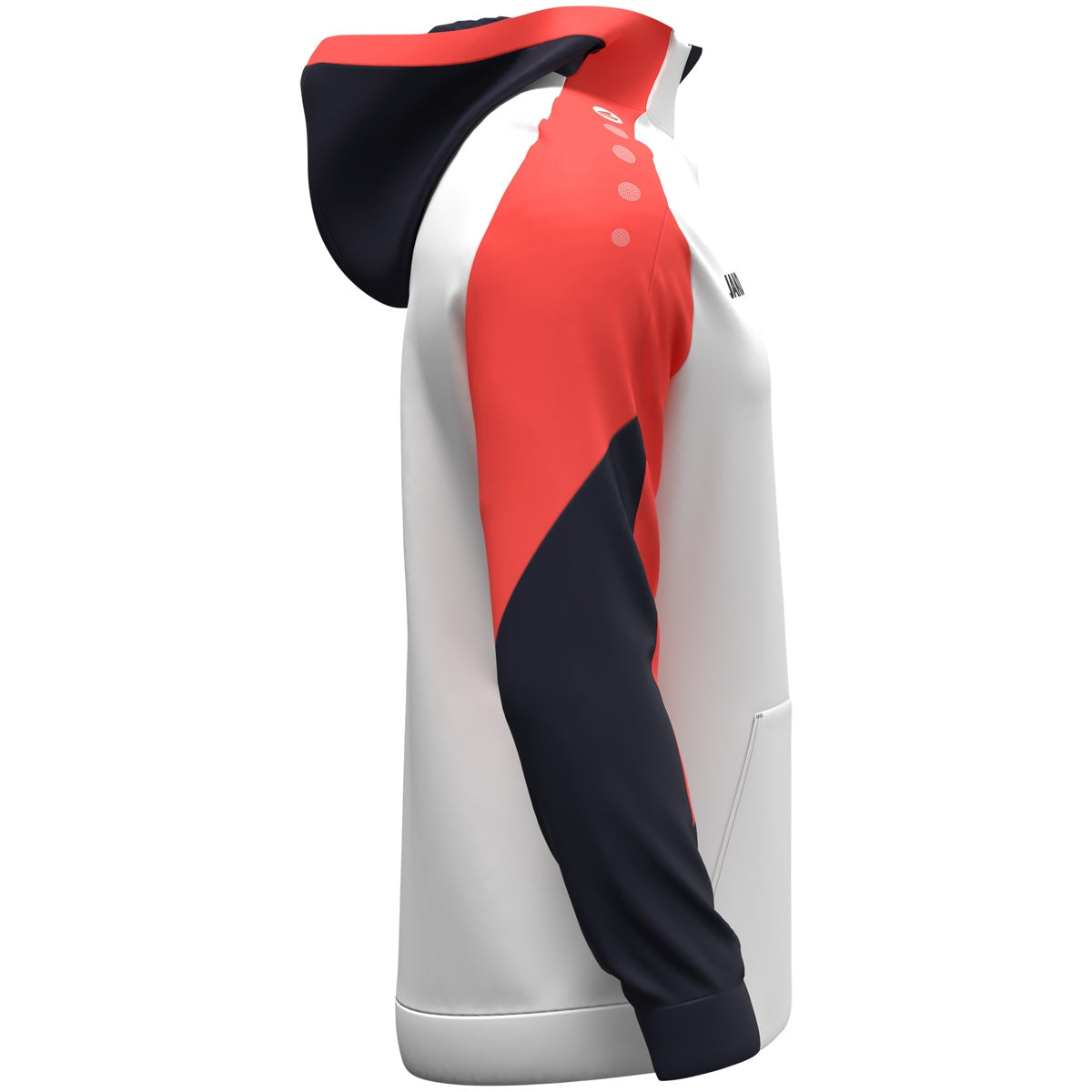 JAKO Zip Hoodie Dynamic weiß/coral/marine