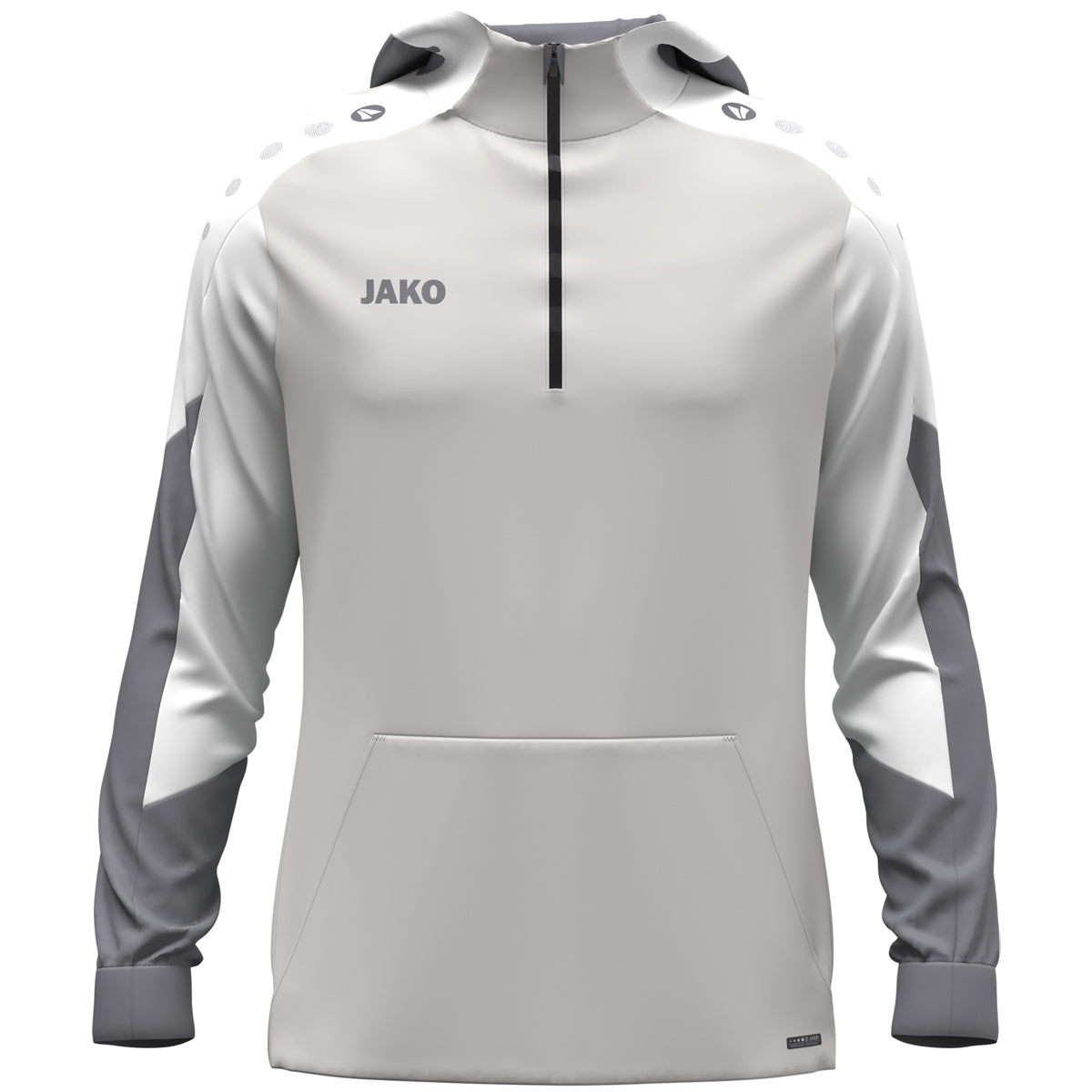 JAKO Zip Hoodie Dynamic hellgrau/weiß/grau