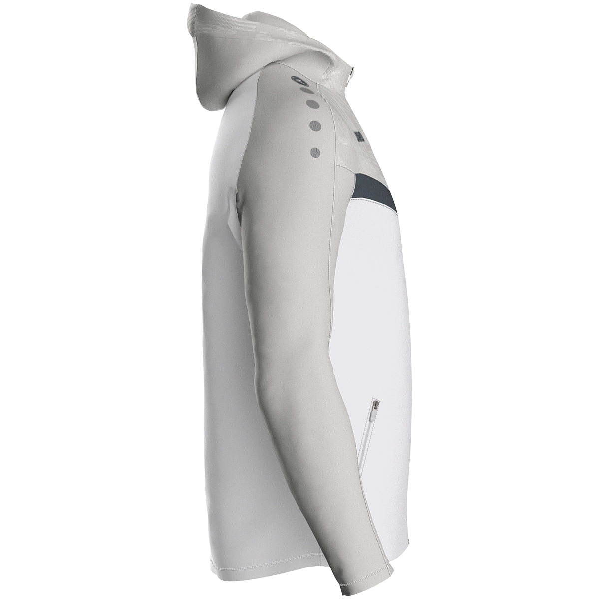 JAKO Kapuzenjacke Iconic 6824 weiß/soft grey/anthra light
