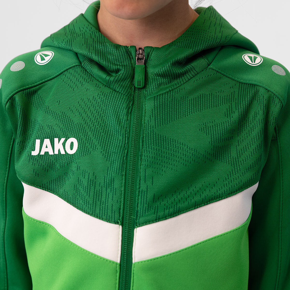 JAKO Kapuzenjacke Iconic 6824 soft green/sportgrün