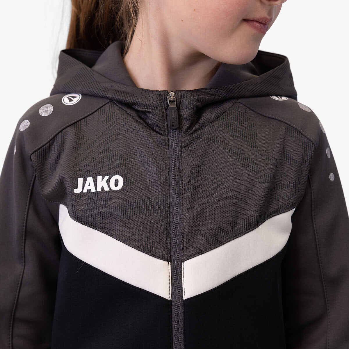 JAKO Kapuzenjacke Iconic 6824 schwarz/anthrazit