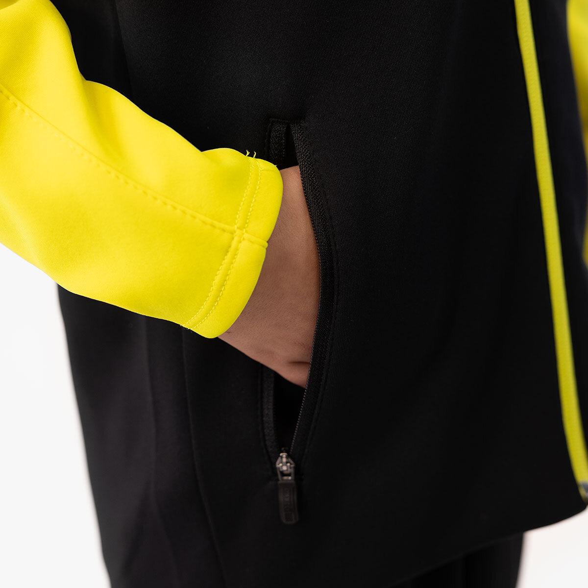 JAKO Kapuzenjacke Iconic 6824 schwarz/soft yellow