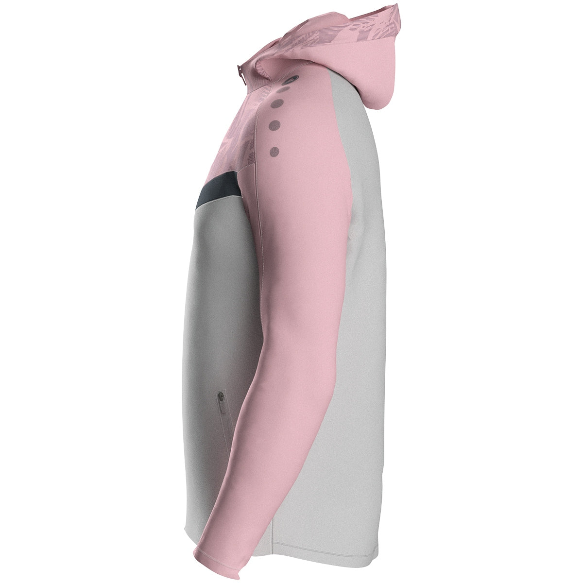 JAKO Kapuzenjacke Iconic 6824 soft grey/dusky pink/anthra light
