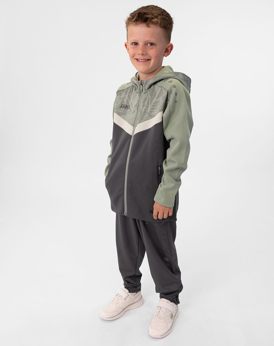 JAKO Kapuzenjacke Iconic 6824 anthra light/mintgrün/soft grey