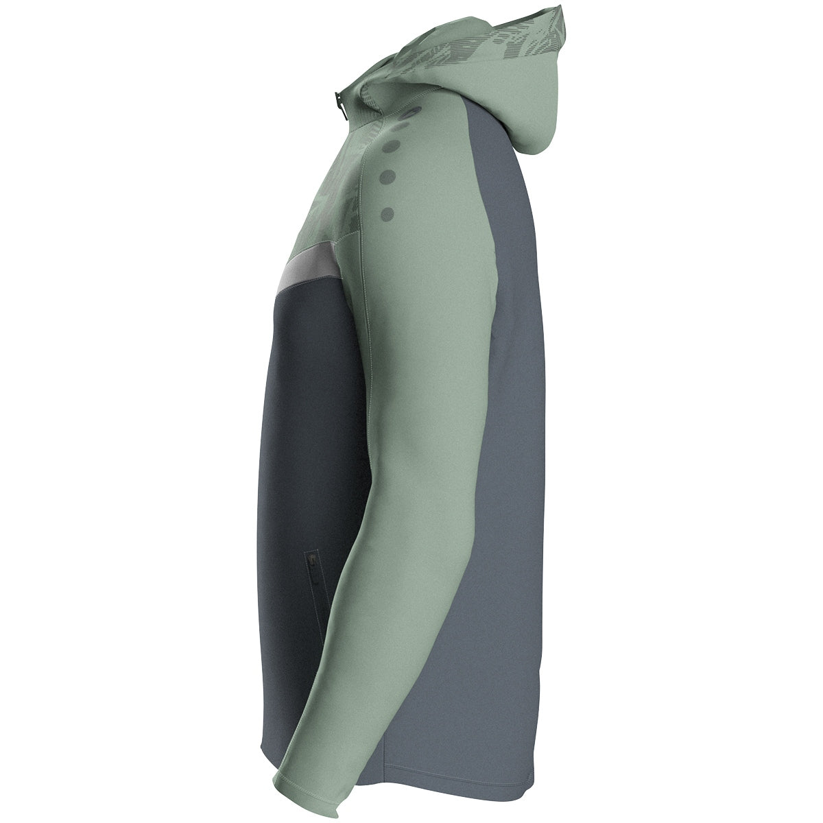 JAKO Kapuzenjacke Iconic 6824 anthra light/mintgrün/soft grey