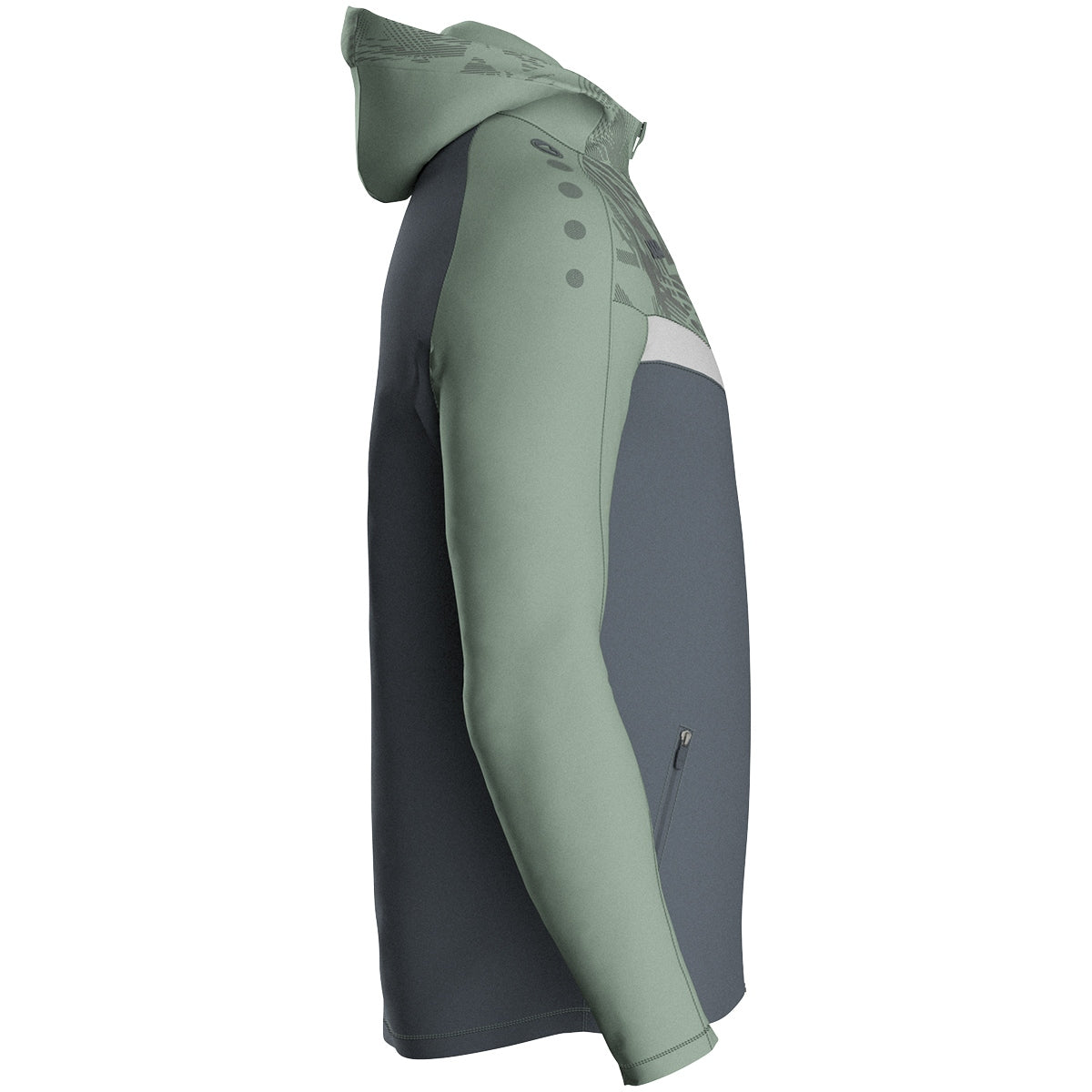 JAKO Kapuzenjacke Iconic 6824 anthra light/mintgrün/soft grey