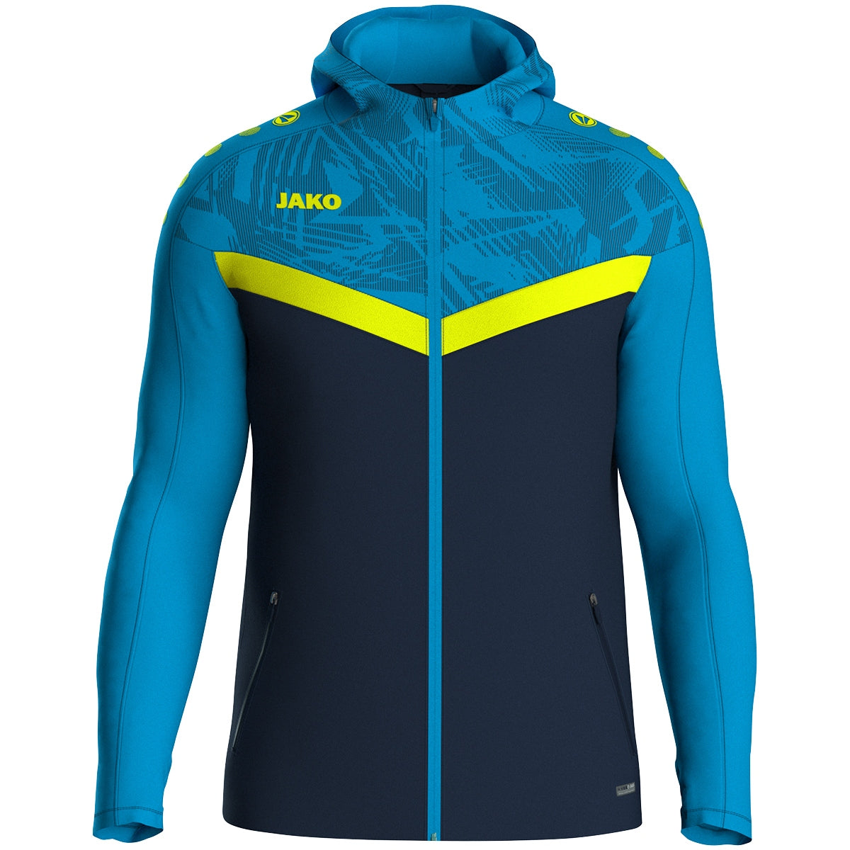 JAKO Kapuzenjacke Iconic 6824 marine/JAKO blau/neongelb
