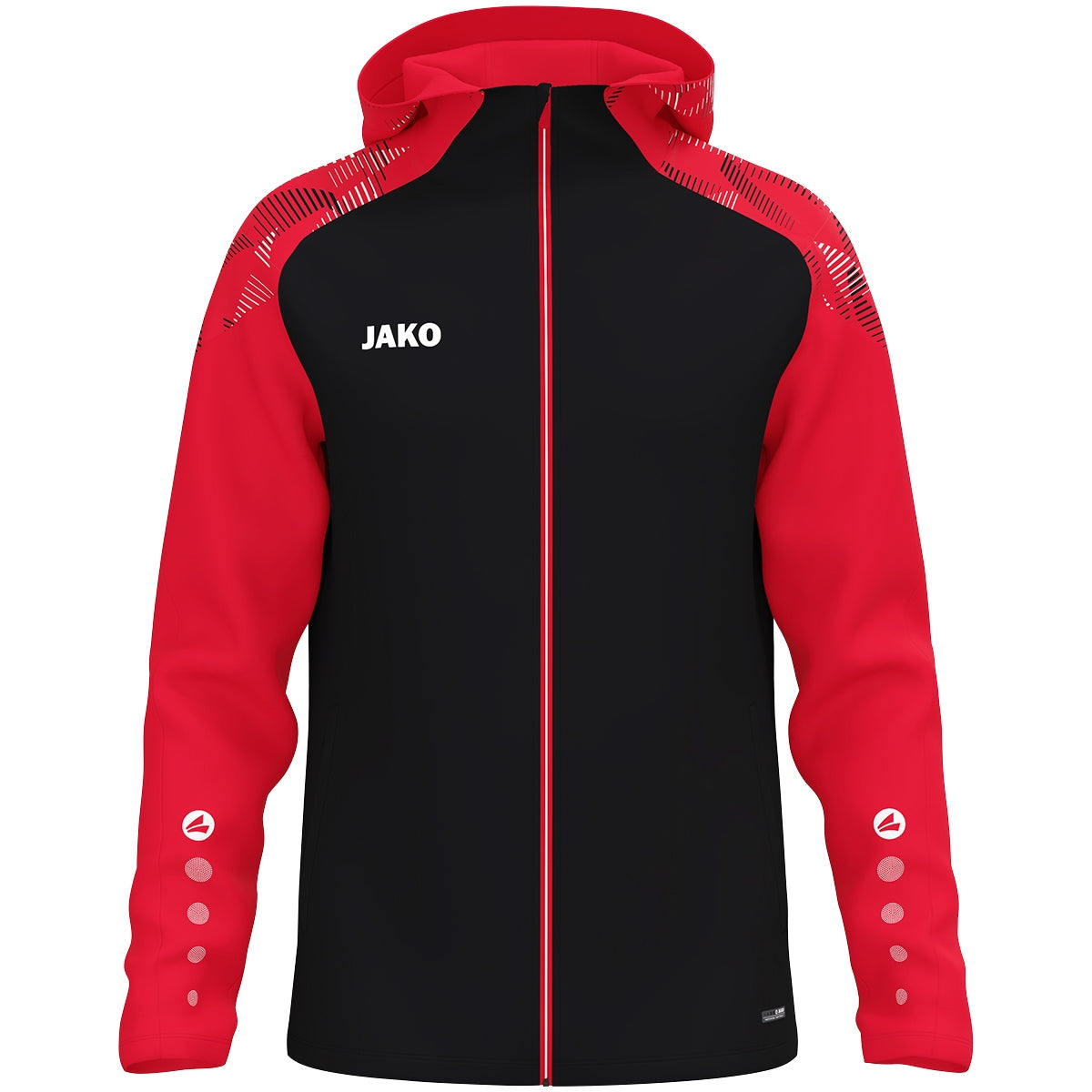 JAKO Kapuzenjacke Sonic schwarz/rot