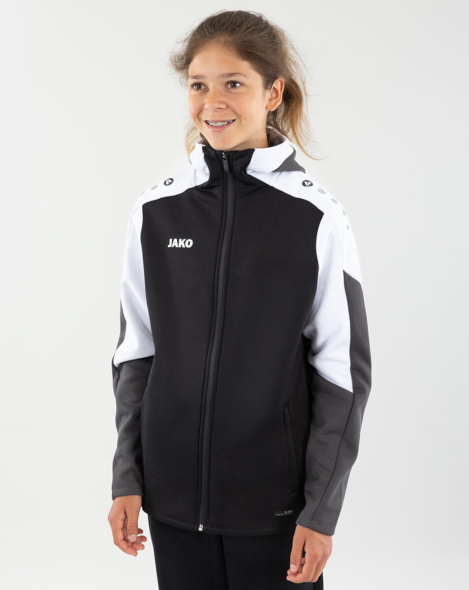 JAKO Kapuzenjacke Dynamic schwarz/weiß/anthrazit