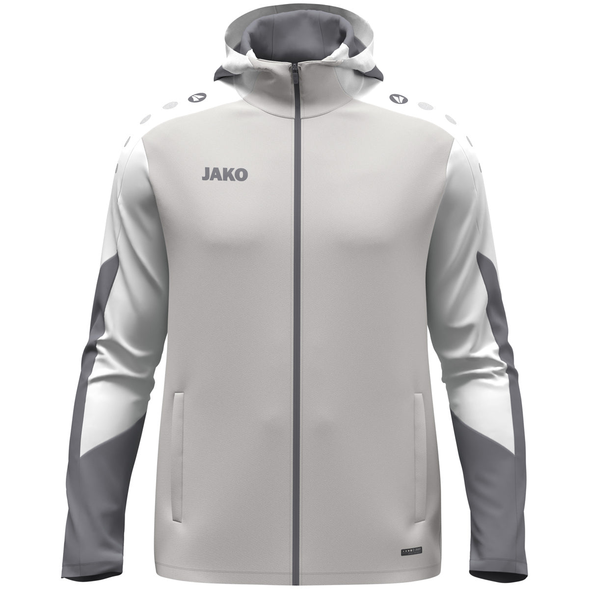 JAKO Kapuzenjacke Dynamic hellgrau/weiß/grau