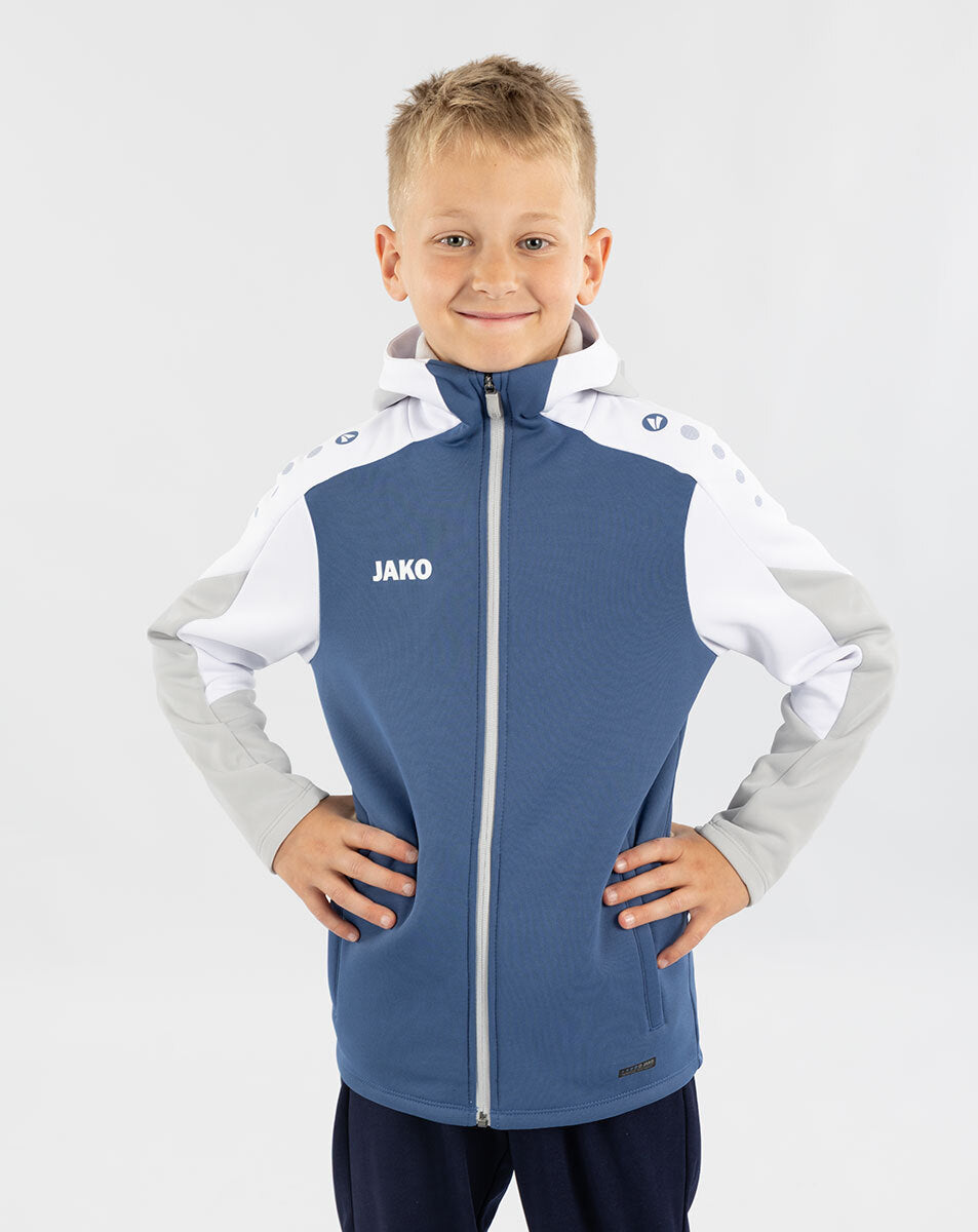 JAKO Kapuzenjacke Dynamic nachtblau/weiß/hellgrau