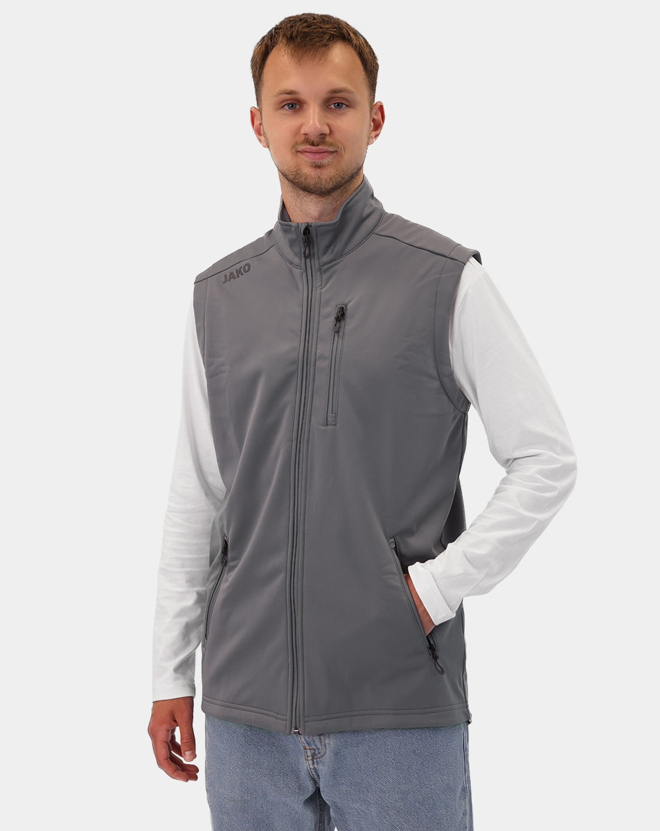 JAKO Softshellweste Premium steingrau