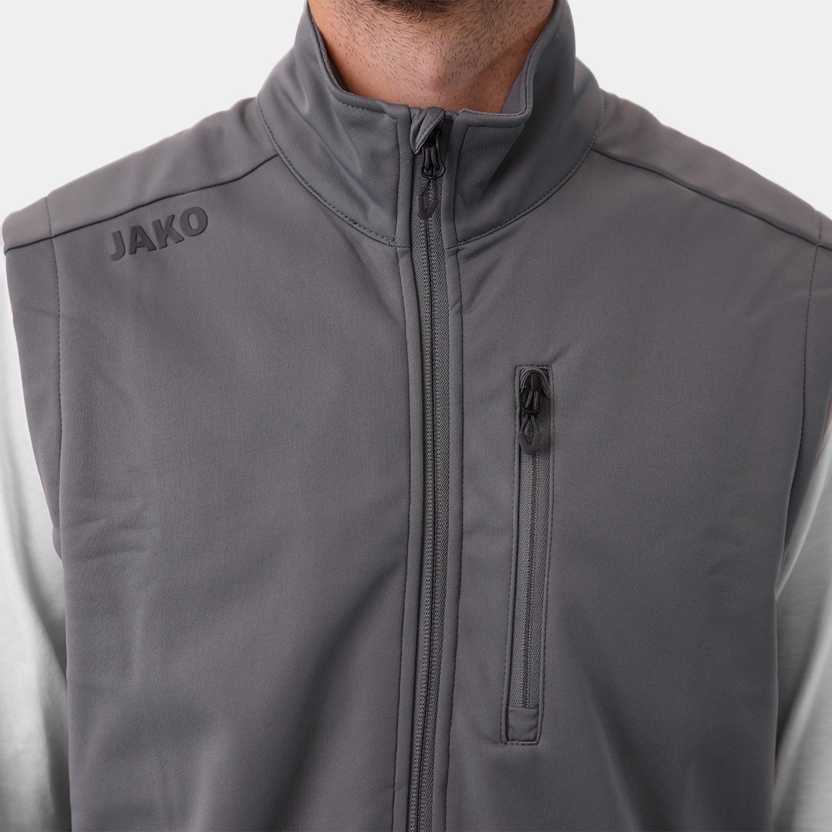 JAKO Softshellweste Premium steingrau
