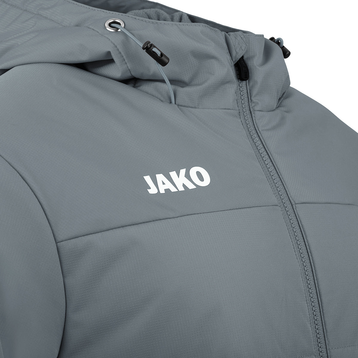 JAKO Coachjacke Team mit Kapuze steingrau