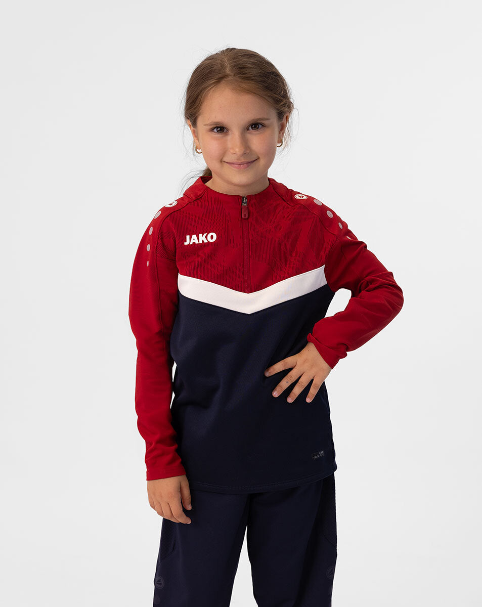 JAKO Ziptop Iconic 8624 marine/chili rot