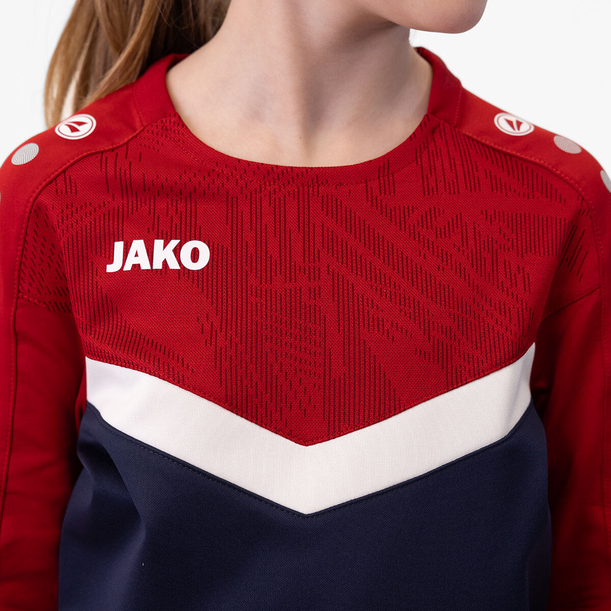 JAKO Sweat Iconic 8824 marine/chili rot